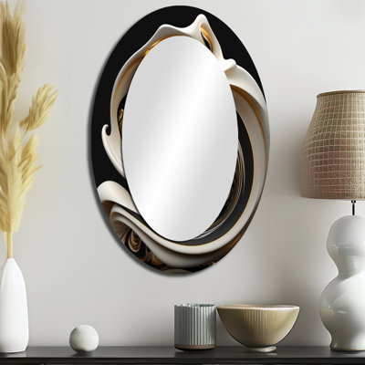 Miroir décoratif ovale sur métal