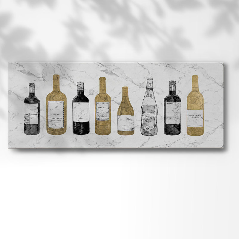 " Glam Wine Bar ", 20" H x 50" W x 1.5" D