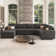 Anureet U-shaped Modular Sectional Sofa Reversible With Storage Ottoman