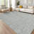 10'x13' Soft Plaid Washable Area Rug, Ultra-Thin Modern Stain Resistant Carpet for Home Office, Light Grey-227077057-227077087