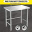 Table de travail en acier inoxydable - Table de préparation de cuisine commerciale et domestique à base ouverte, roues optionnelles ou pieds fixes-1255403371