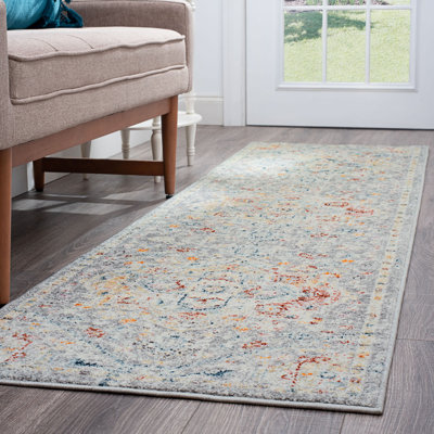 Tapis oriental argenté Habous