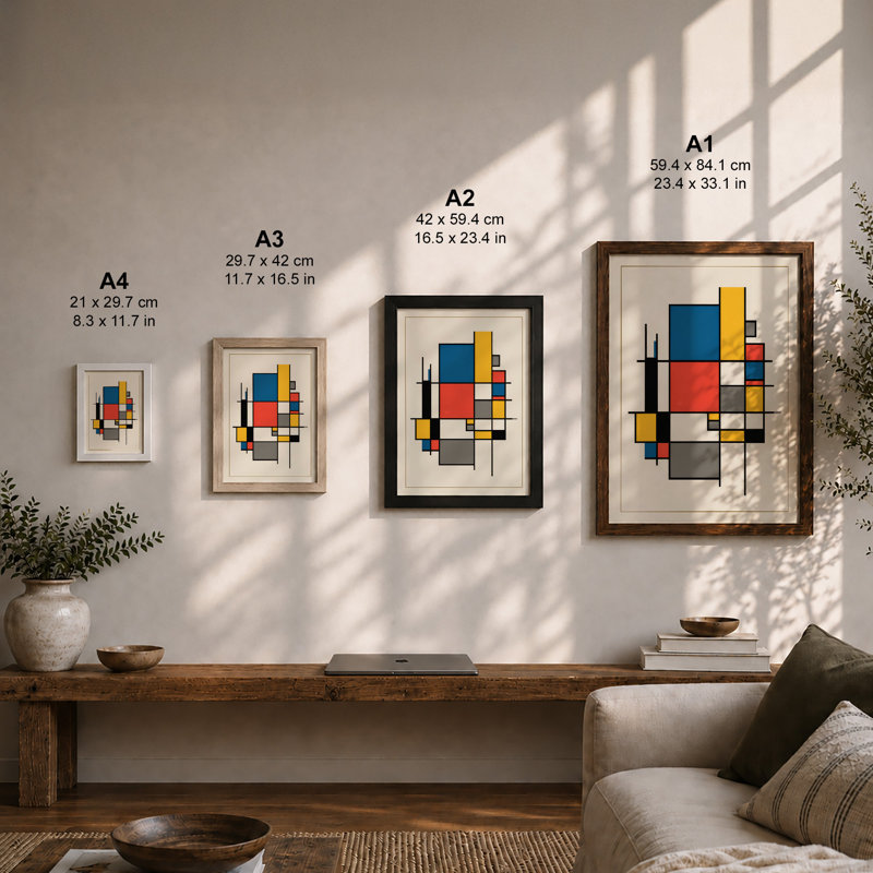 Order Geometric - Framed Print, Unframed, A4 - 29.7 x 21.0 cm