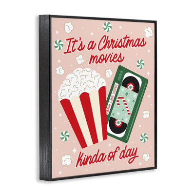Christmas Movies Kind Of Day Framed Giclee Art, design by Ilis Avilés