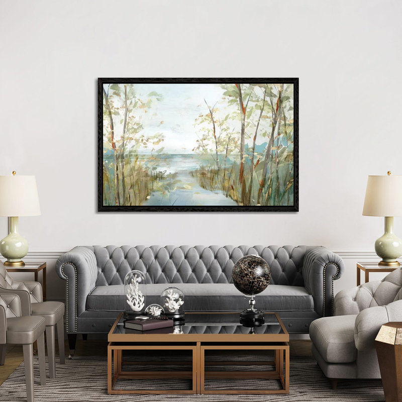 Beach Lookout by Isabelle Z - Painting on Canvas, 152.5 cm H x 101.5 cm W, Black Framed