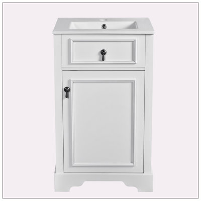 Meuble-lavabo de 20 pouces avec lavabo en céramique
