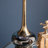 D15x29" Table Lamp With Glass Drum