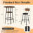 3 Pieces Round Bar Table And Chairs Set