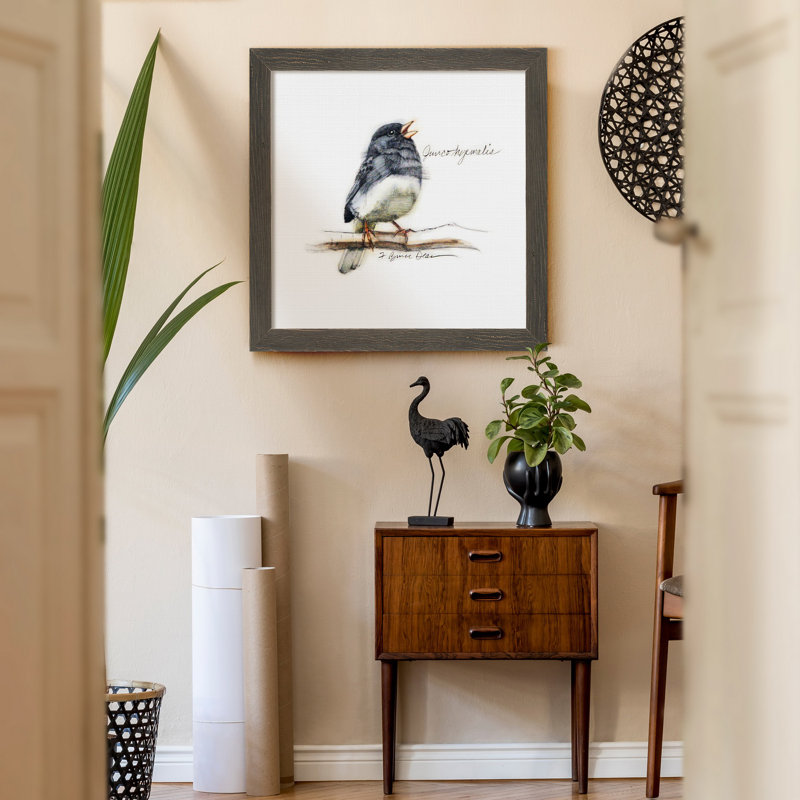 Mixed signaux V-reproduction d’art sur toile encadrée, H 35,5 po x l 35,5 po x P 1,5 po, Encadré gris
