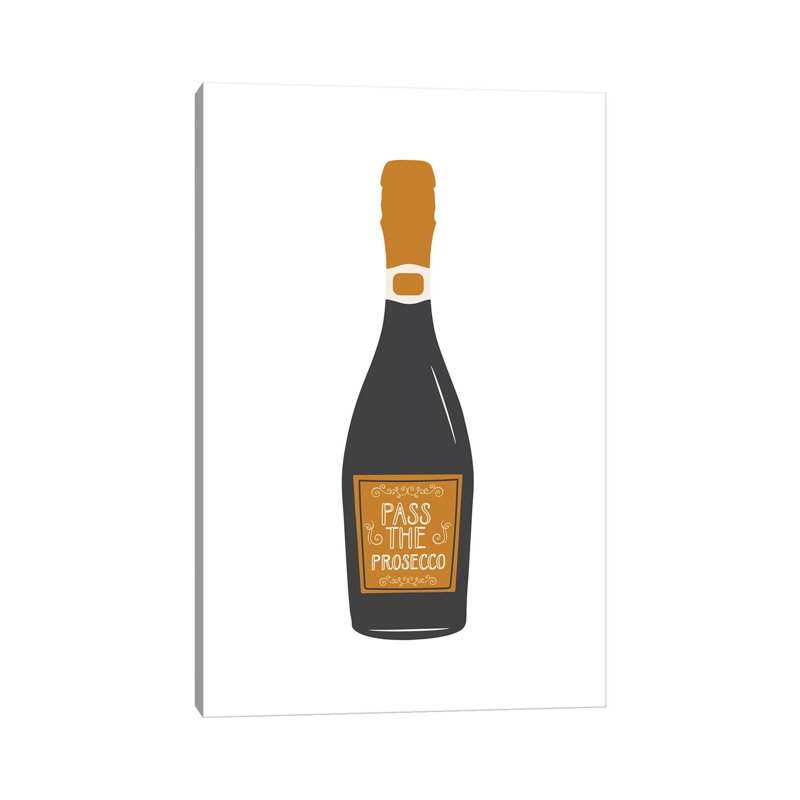 Prosecco - Wrapped Canvas Painting, 20.32 cm H x 30.48 cm W