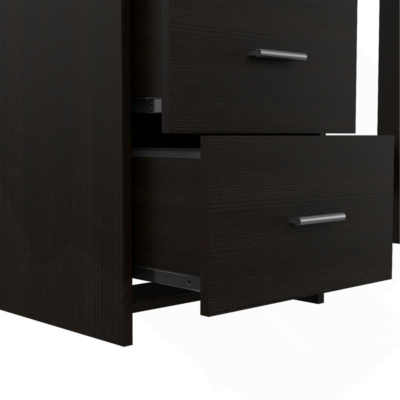 Classic 3 Drawers Writing Desk -Black