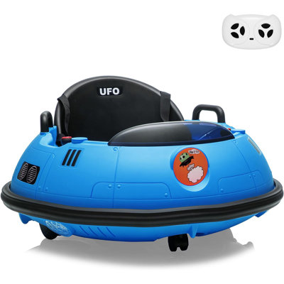 Tour de voiture 12V pour enfants avec télécommande, rotation à 360 °, modes à 3 vitesses, lumières DEL, musique, ceinture de sécurité et deux joysticks - jouet alimenté par batterie
