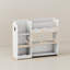 AIYAPLAY Kids Toy Storage Unit 3 Tier Bear Design Kids Bookshelf White