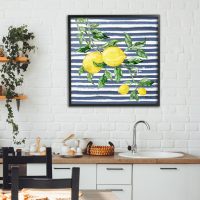 Juicy Lemon Vine Framed Giclee, design by Paul Brent