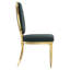 Chaise d'appoint en velours capitonné Lizveth