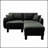 Boucle Fabric Sectional 2-Seater Loveseat Sofa With Shell-Shaped Armrests, Removable Ottoman, And Self-Fabric Cylindrical Legs-1582511071