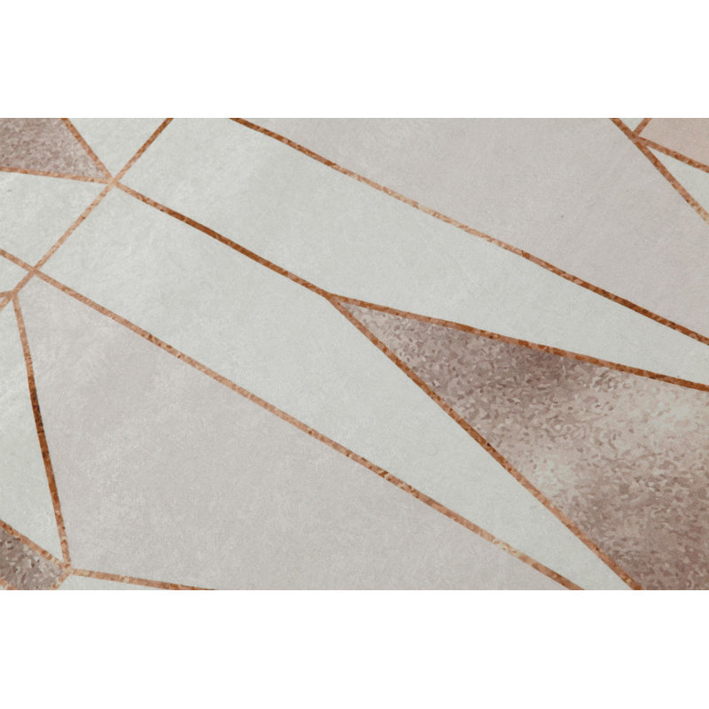 Tapis tissé de qualité supérieure, 5,2 x 7,5 pi, 100% polyester, antibactérien, antidérapant, hauteur des poils de 0,3 po | Lavable à la machine, impression numérique 3D | Parfait pour le salon, la chambre à coucher et le bureau