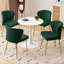Chaise d'appoint à oreilles en velours capitonné 4 pièces avec pieds en métal-677044