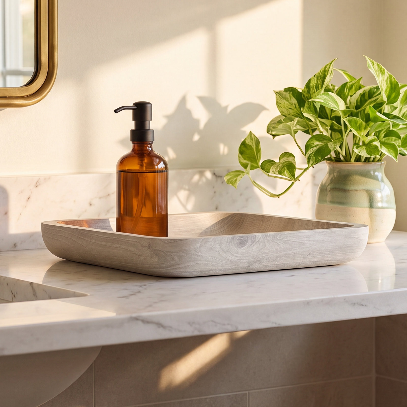 Alethea Wood Bathroom Tray