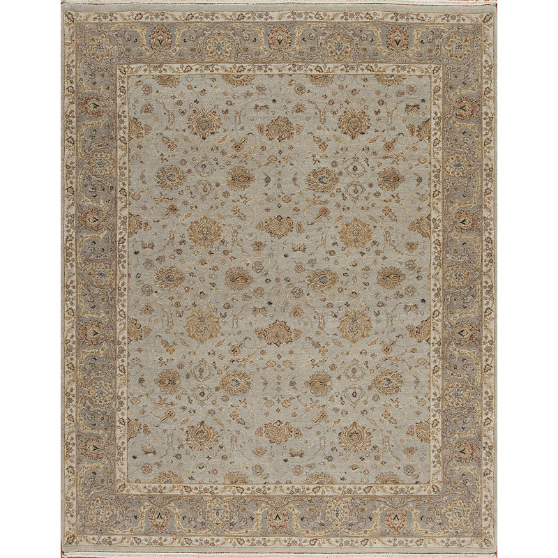 Cote D’Azure Hand Knotted Wool Area Rug, Rectangle 6' x 9'