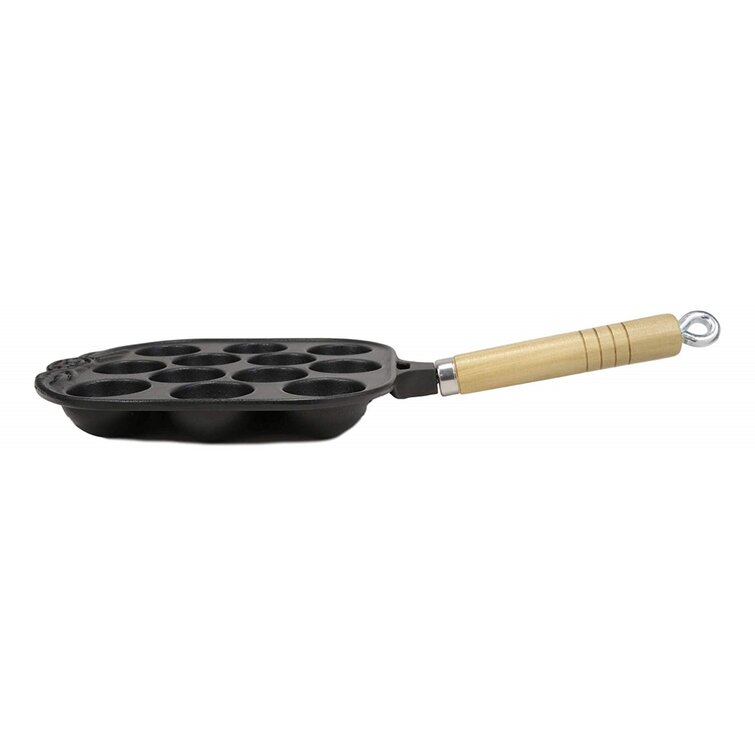 Outset Cast Iron Oyster Grill Pan 12 Cavities Black