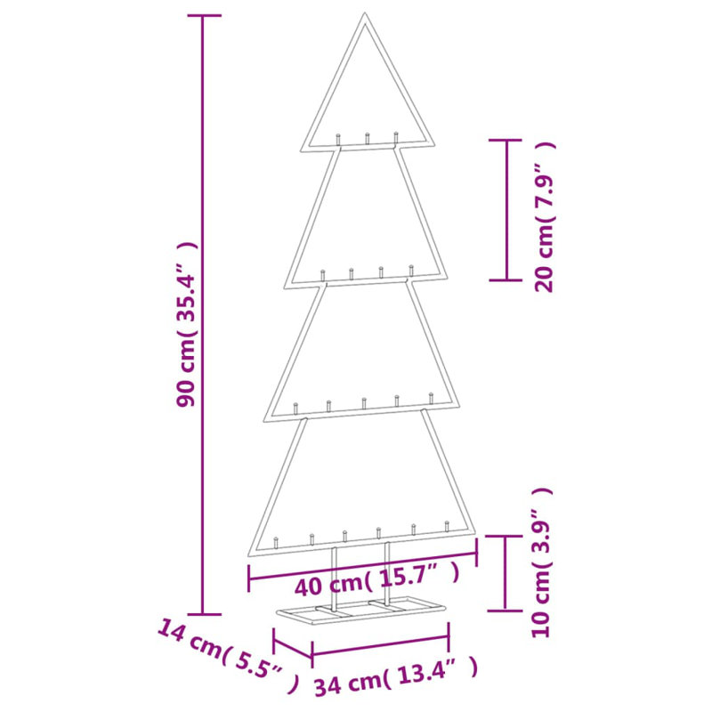 Christmas, 90 H cm x 40 W cm x 14 D cm