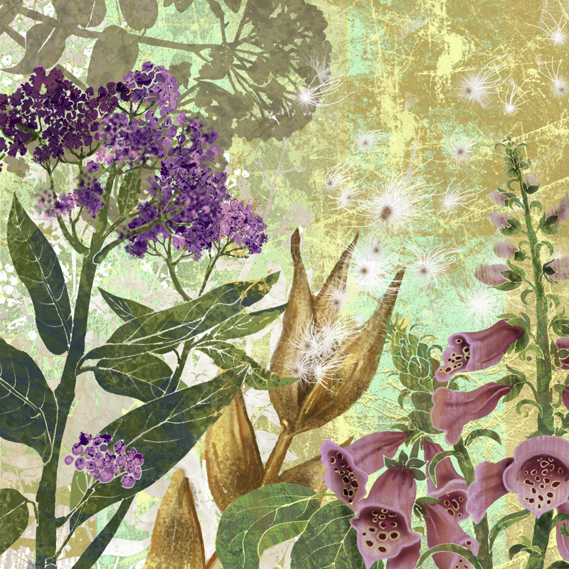Foxglove Meadow II by Julie Joy - Wrapped Canvas Print, 122cm H x 122cm W x 3.8cm D