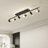 Black/Gold LED Adjustable Fixed Track Lighting Head