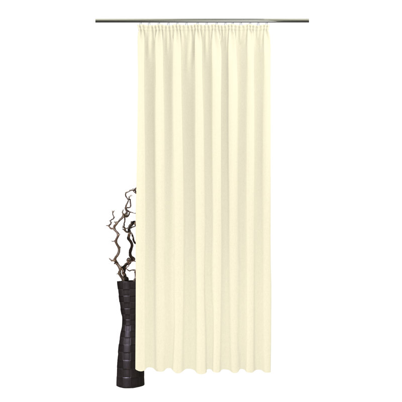 Quade Room Darkening Curtain Pair, 180cm H x 135cm W, Chiffon yellow