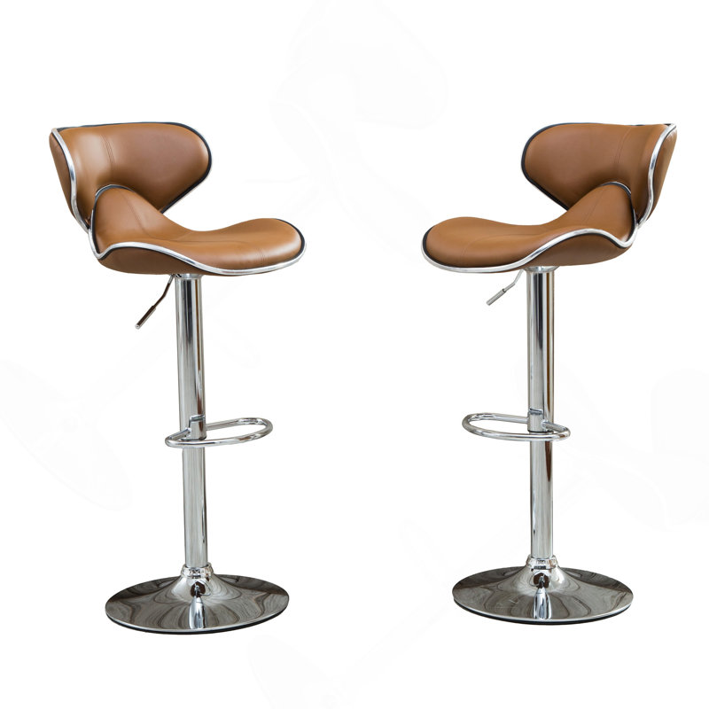 Ensemble de 2 tabourets de bar Upholstery Airlift, Chameau