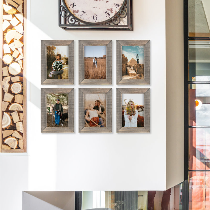Cadre photo Gallery - ensemble de 6, Brun