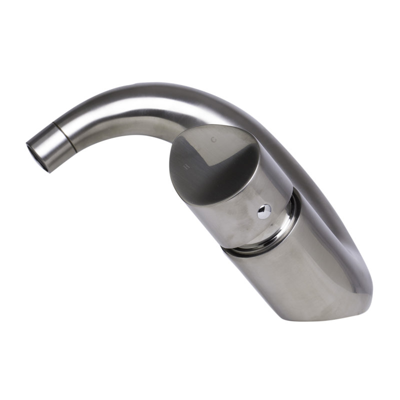 Wave Single-Hole Single-handle Bathroom Faucet, Brushed Nickel