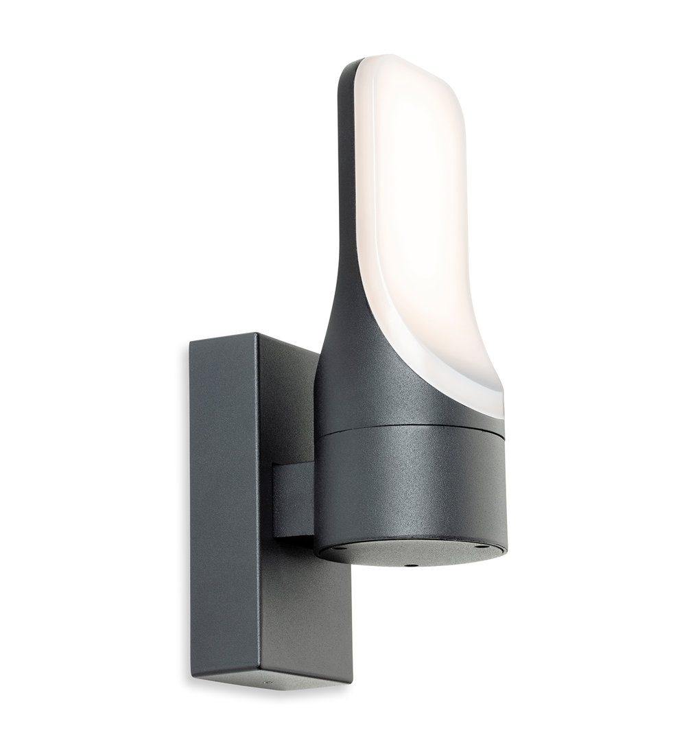 20.5cm H Integrated LED Outdoor Armed Sconce