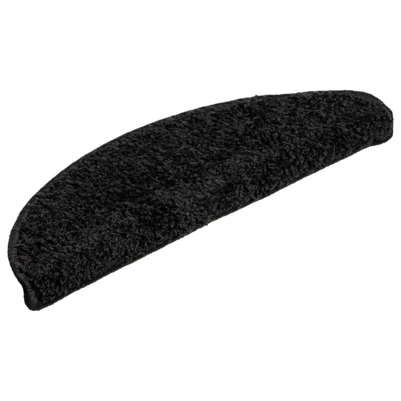 Carpet Stair Treads Black 56x17x3 cm