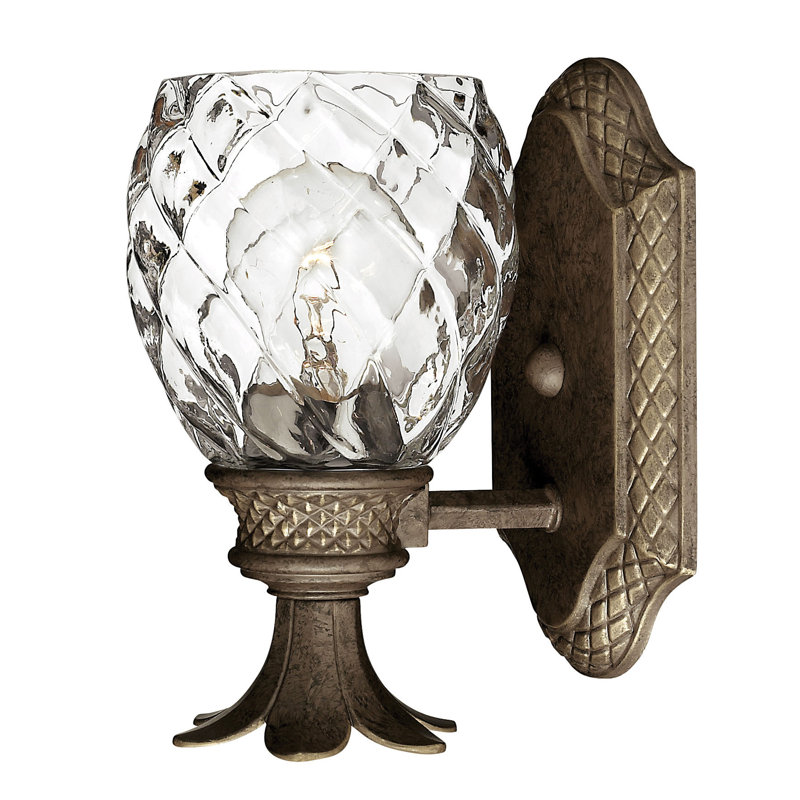 Plantation 1-Light Armed Sconce, Pearl Bronze