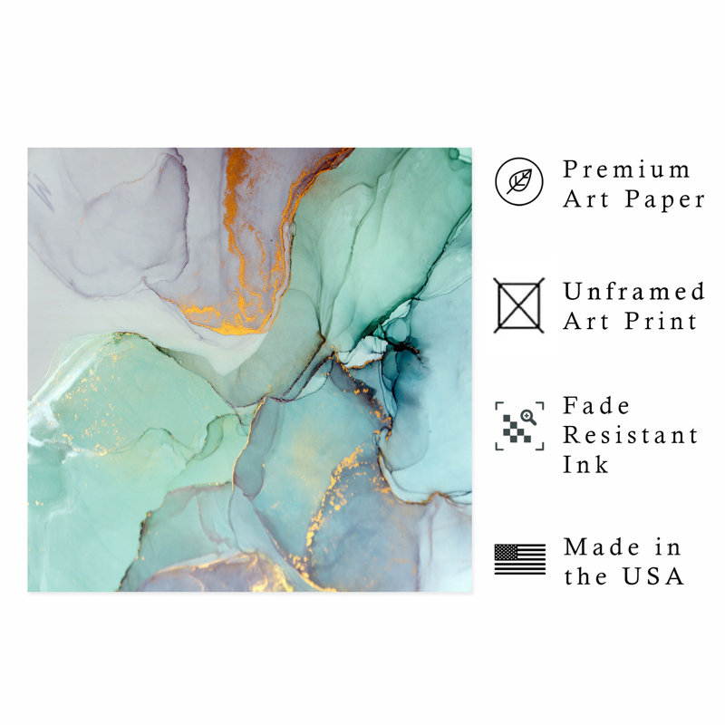 «Abstract Crystal Agate Geode», reproduction d'art moderne sans cadre, H 28 po x l 28 po