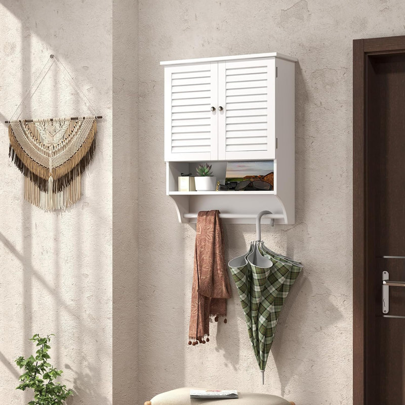 Rangement pour salle de bain Bajo, Blanc