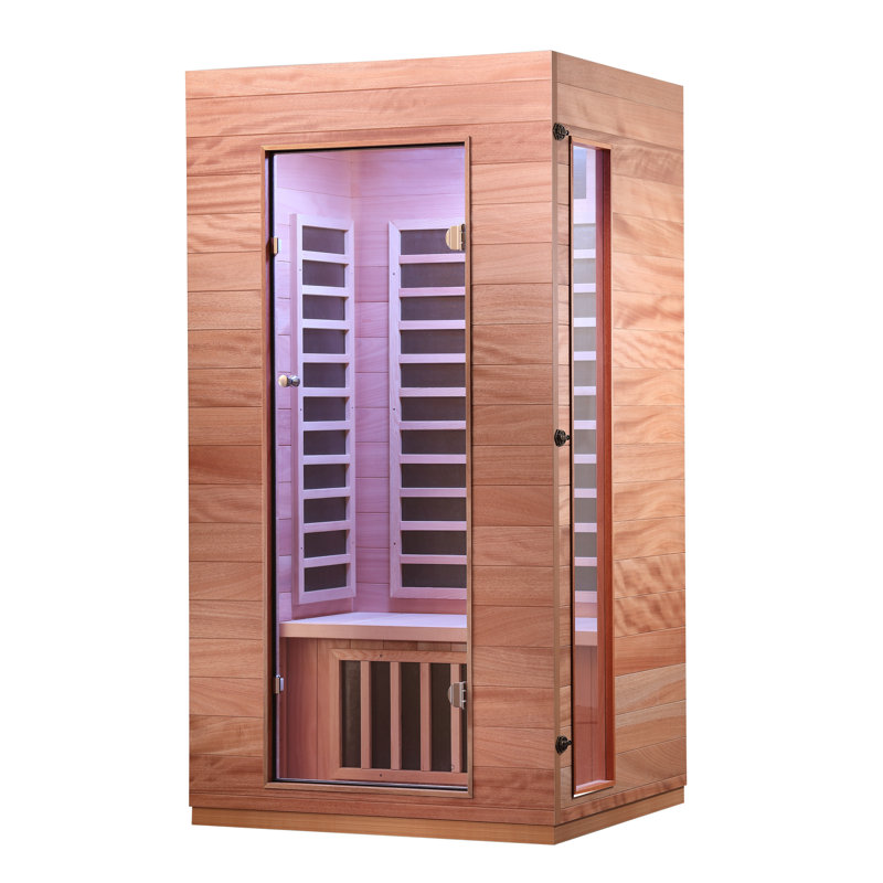 Jingliving Indoor Bluetooth Compatible FAR Infrared Sauna in Mahogany