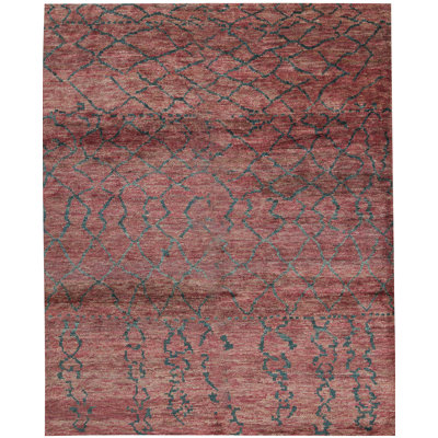 Ecco One-of-a-Kind 9'2" X 12'2" 1920s Hemp Area Rug in Red
