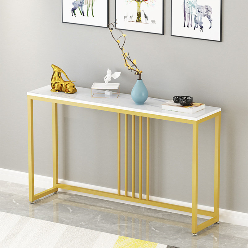 Morris, Blanc / Gris, H 31,5 po x l 39,4 po x P 11,8 po, Doré