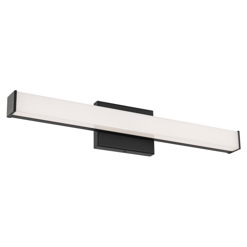 Luminaire de salle de bain mince à DEL 3 pouces East Grove Home Builder Essentials Heritage Collection, Noir mat