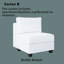 Canapé modulaire gris avec rangement 7 places-111696180