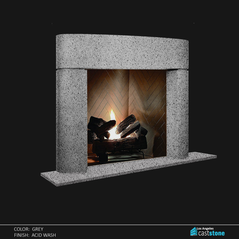 Vells Fireplace Surround, Gray Acid Wash