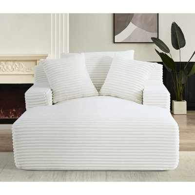 Fauteuil-lit confortable en velours côtelé Comfy