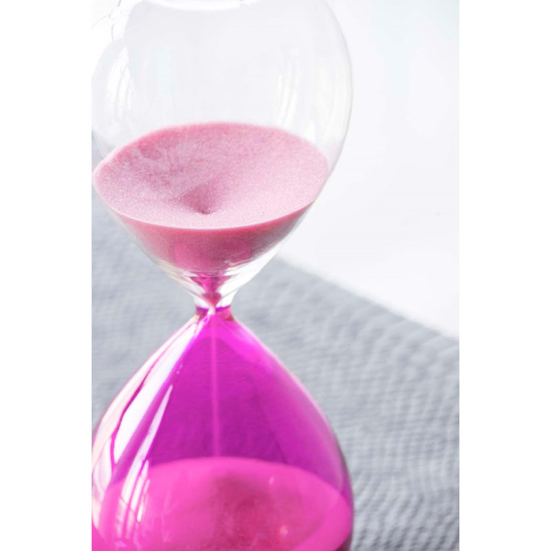 Campanella Hourglass, Rose, 7.9" H x 3.2" W x 3.2" D