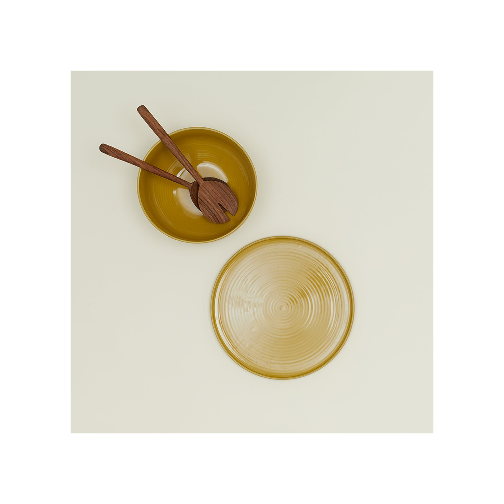 Round Platter, Mustard