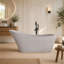 67.3" x 29.7" Freestanding Soaking Cement Bathtub-175628162