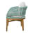 Davenwood Modern Coastal Solid Acacia Wood Outdoor Dining Chair with Woven Rope Back & Cushions-135387721