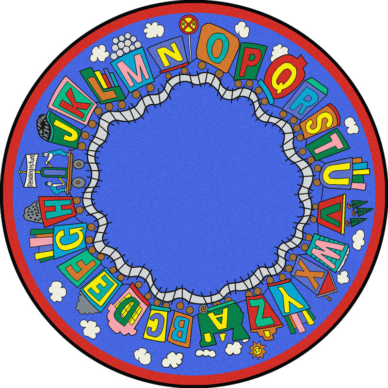 Tapis de lecture éducatif, Rond 7 pi 7 po