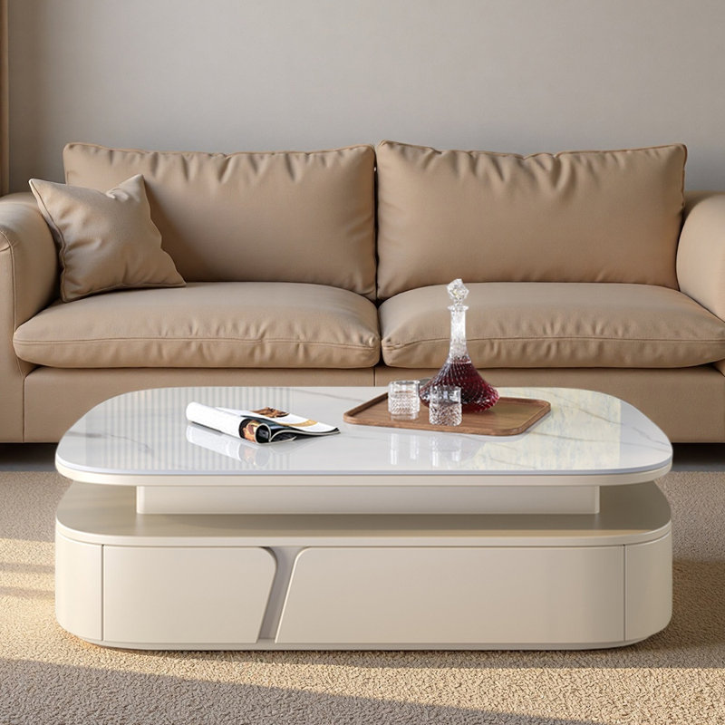Light luxury simple coffee table, 16.1" H x 51.2" L x 27.6" W